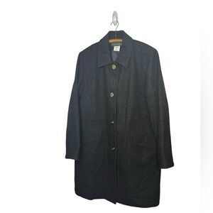 Harve Benard Wool Gray coat twist / turn lock Size 16